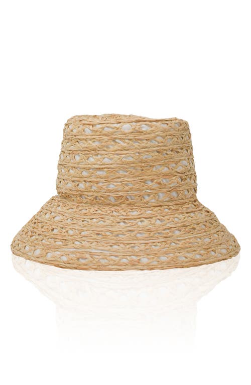 Gigi Burris Millinery Ida Packable Bucket Hat in Beige/Ivory