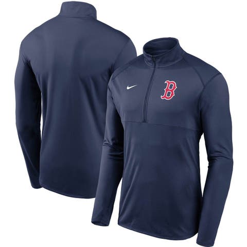 Boston Red Sox Mitchell & Ness Anorak Raglan Half-Zip Pullover Hoodie - Navy