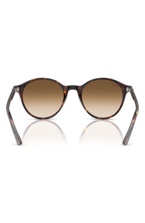 Ray Ban Ray-ban Phantos 53mm Round Gradient Sunglasses In Havana