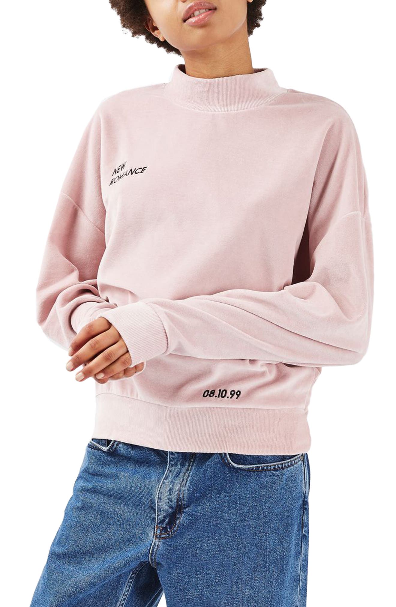 New Romance Velvet Sweatshirt Nordstrom