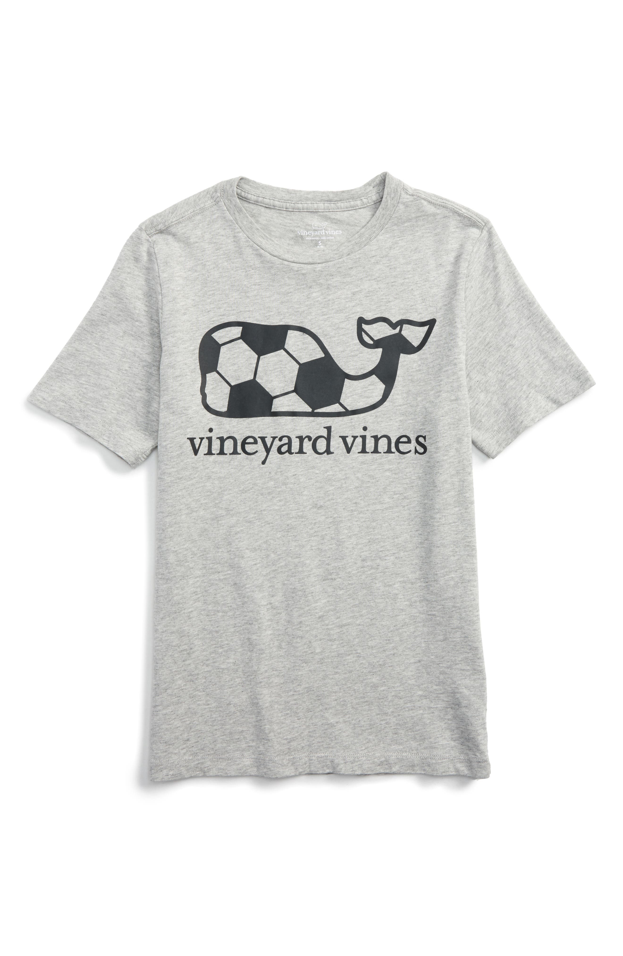 Vineyard Vines Soccer Ball Whale Fill Logo T Shirt Big Boys