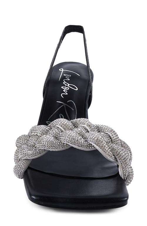 London Rag High Society Diamante Slingback Sandal In Black