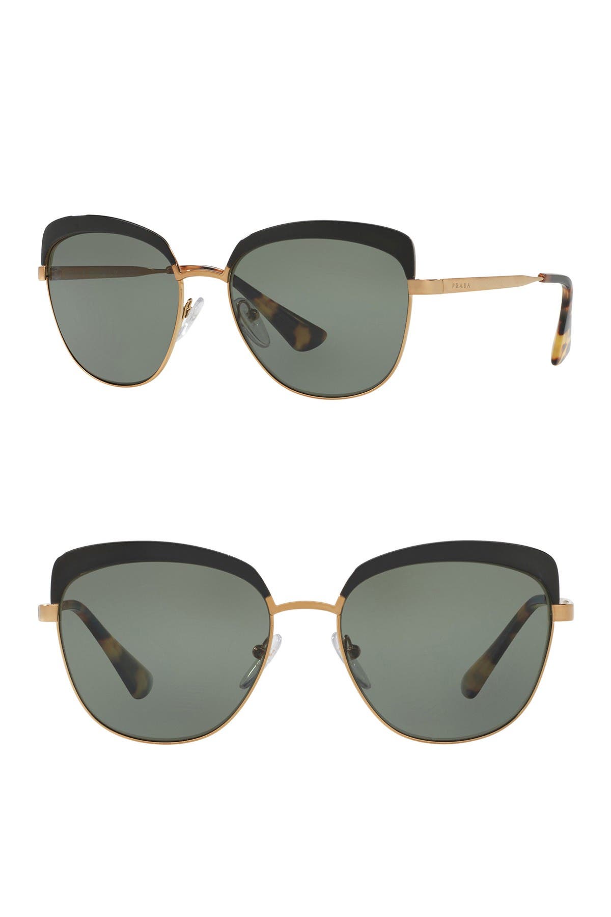 prada square aviator sunglasses