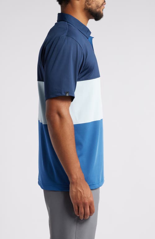 Shop Swannies Gibbs Colorblock Golf Polo In Blue Haze