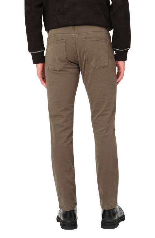 Warp & Weft Warp+weft Ams Slim Fit Twill Pants In Thyme