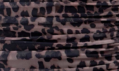 Endless Rose Ruched Mesh Midi Dress In Leopard