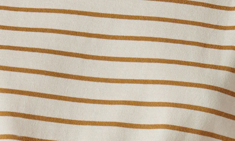 Shop Lucky Brand Stripe Boat Neck Top In Cream/ Gold Stripe