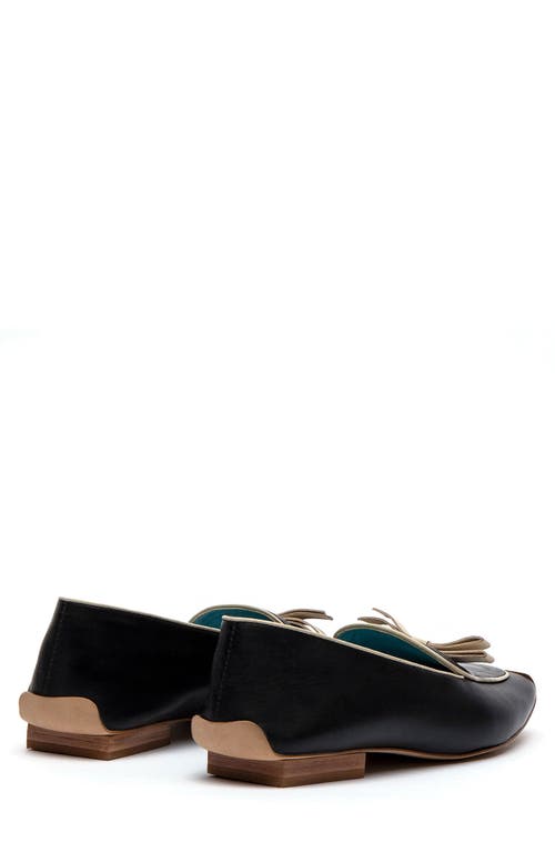 Shop Frances Valentine Suzanne Bow Loafer In Black/oyster