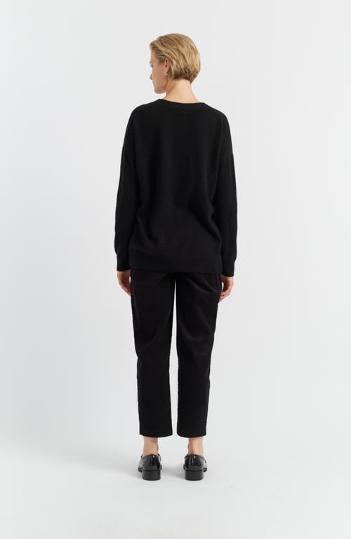 Chinti & Parker Pure Cashmere Relaxed V-neck Sweater In Black