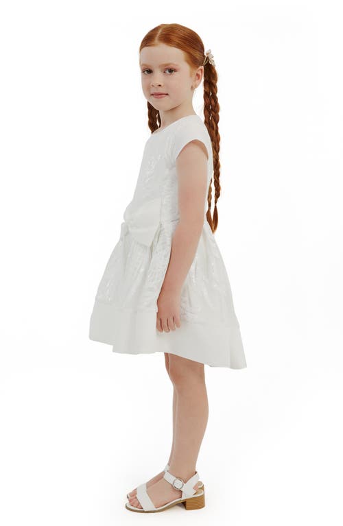 Shop Bardot Junior Kids' Ava Starlet Sequin Embellished Fit & Flare Dress In Ivory