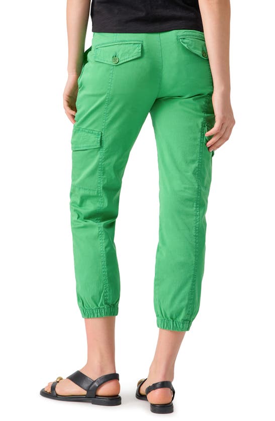 Shop Sanctuary Rebel Crop Stretch Cotton Cargo Pants In Green Goddess