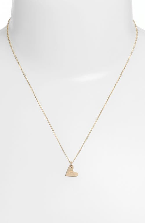 Nashelle 14k-gold Fill Initial Mini Heart Pendant Necklace In Gold/f