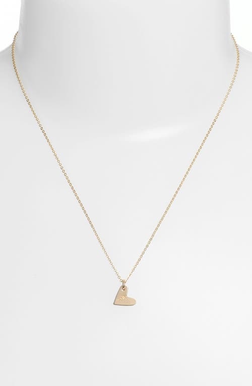 Shop Nashelle 14k-gold Fill Initial Mini Heart Pendant Necklace In Gold/f