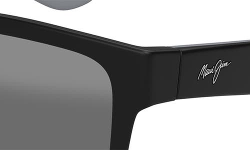 Maui Jim Mangroves Square-frame Sunglasses In Black/neutral Grey