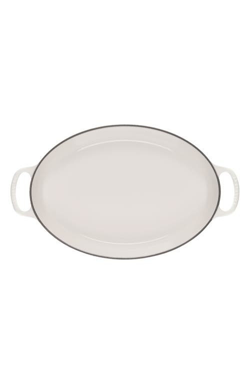 Le Creuset Signature 3 Quart Enameled Cast Iron Oval Baker In White