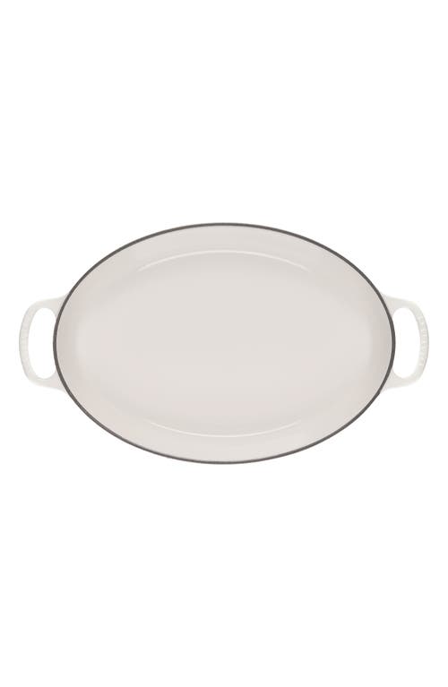 Shop Le Creuset Signature 3 Quart Enameled Cast Iron Oval Baker In White