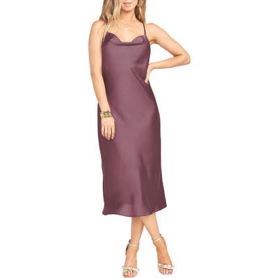 Show Me Your Mumu Verona Satin Slipdress, Purple