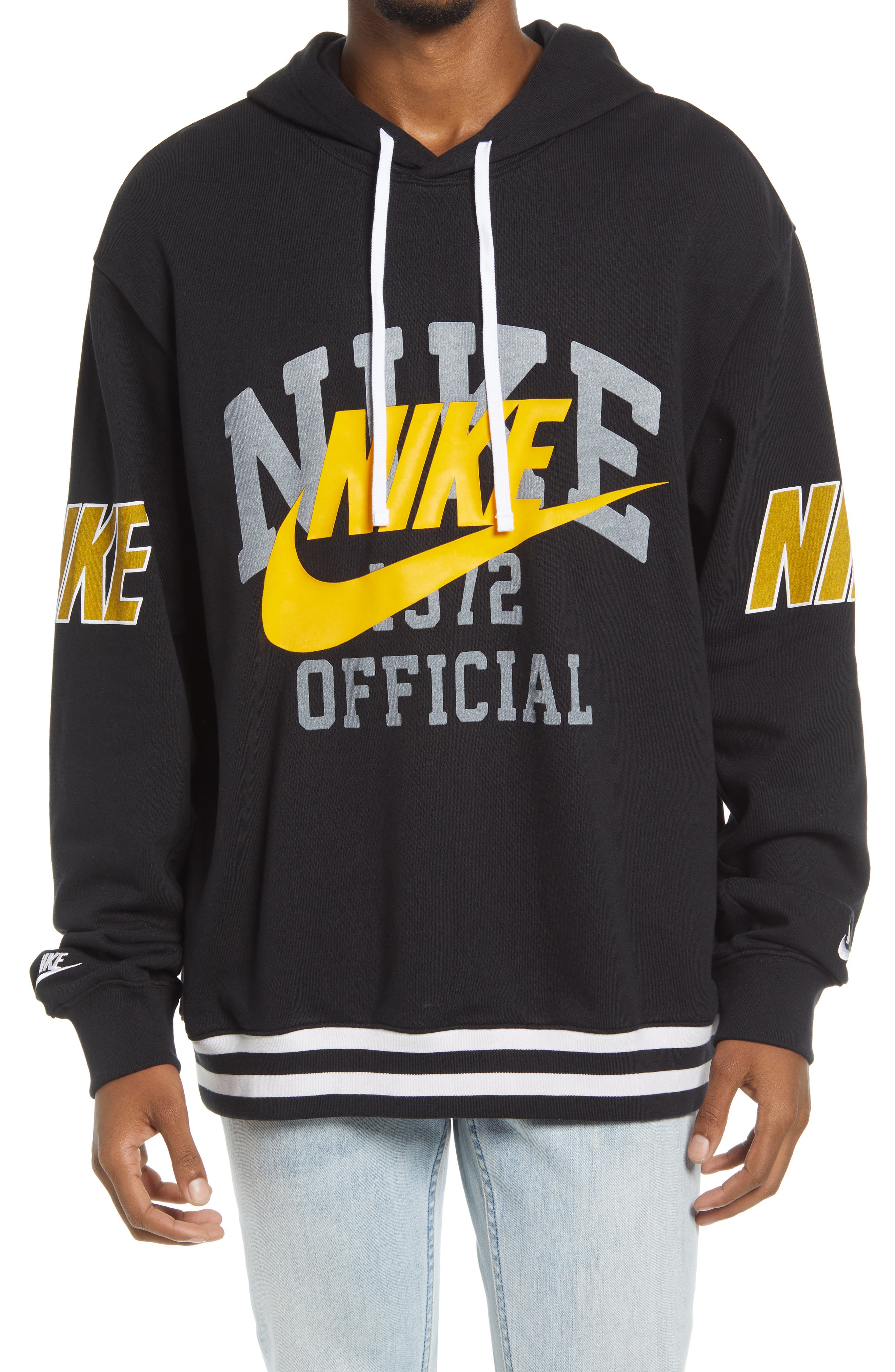 mens black graphic hoodie