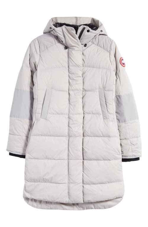 Canada Goose Alliston Packable 750 Fill Power Down Coat In Moonstone Grey/gris
