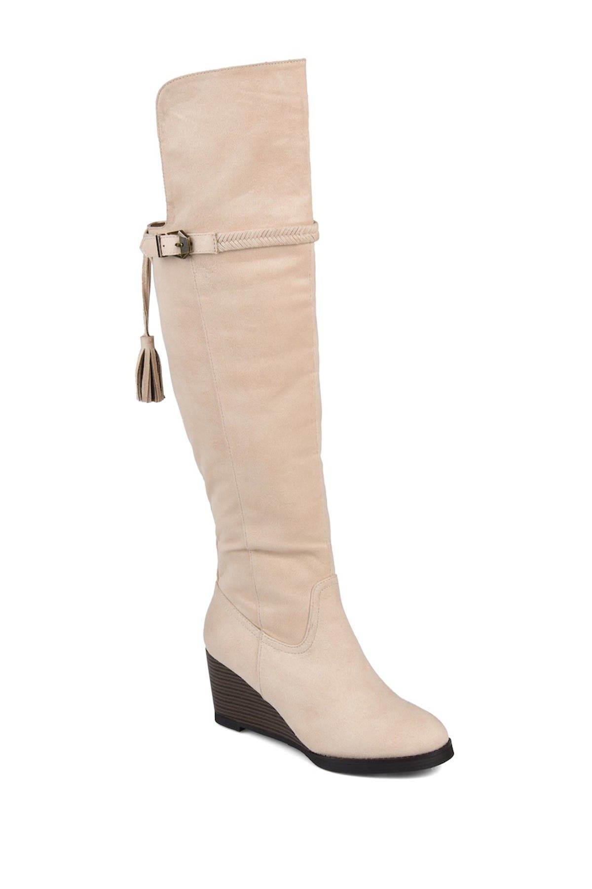 suede knee high boots wide calf