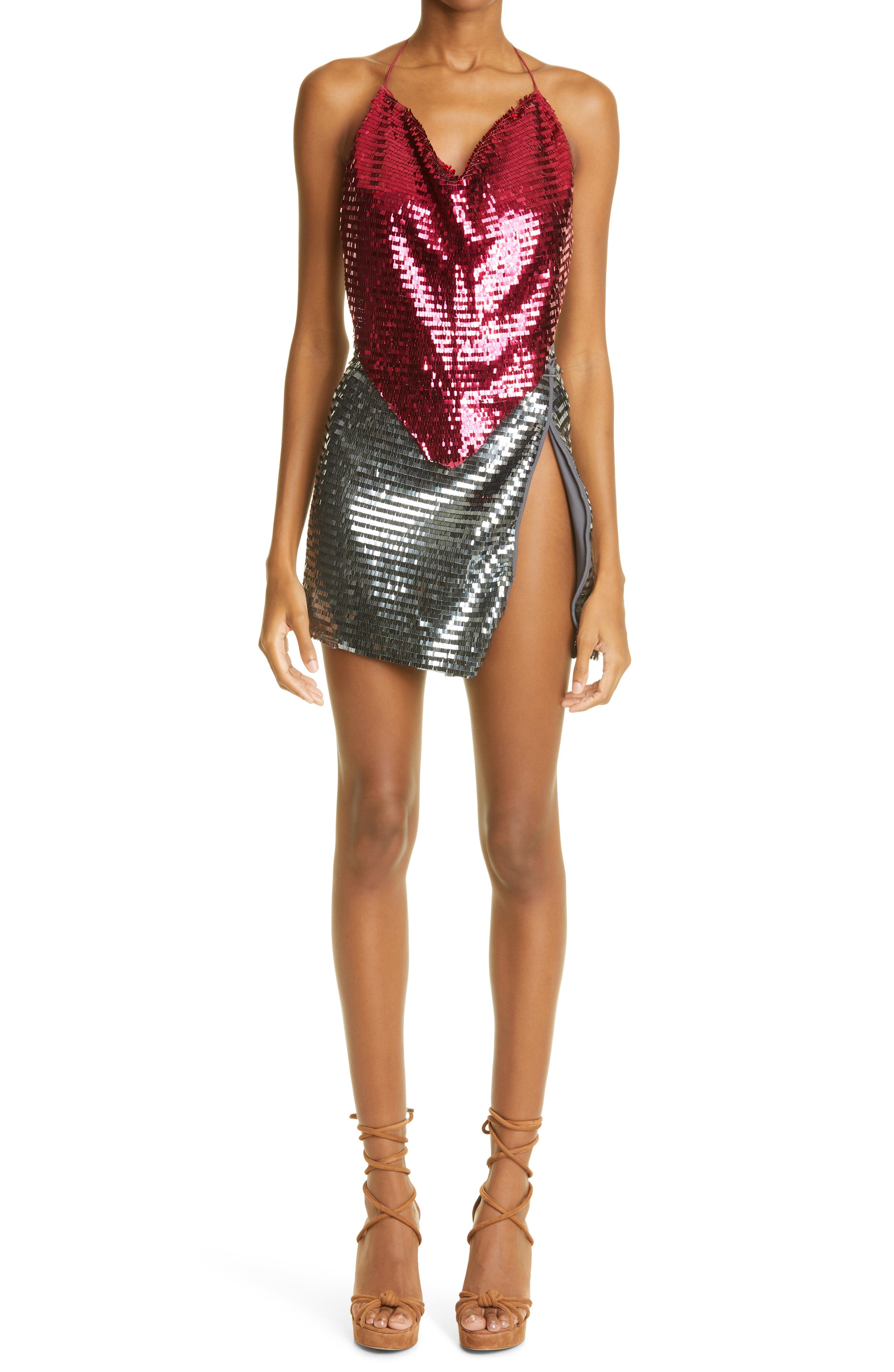 Oséree Sequin Swim Cover-Up Wrap Skirt 