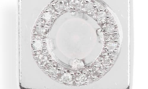 Meshmerise Diamond Padlock Initial Pendant Necklace In White-o