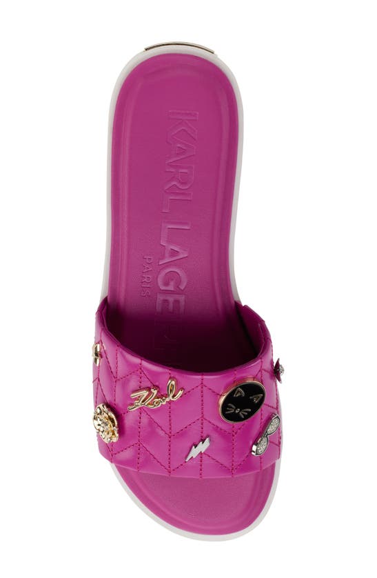 Shop Karl Lagerfeld Carenza Slide Sandal In Cactus Flo