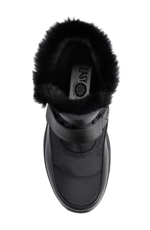 Shop Easy Street Polar Waterproof Faux Fur Boot In Black