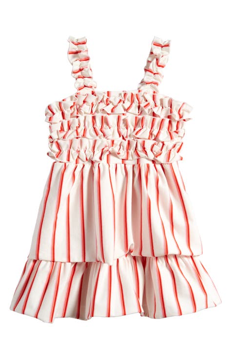 Kids' Stripe Ruffle Knit Sundress (Toddler & Little Kid)