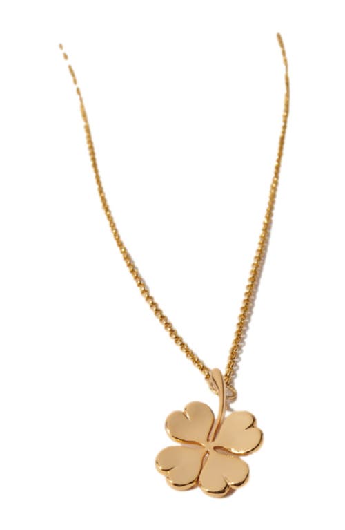 Shop Maje Clover Necklace In Gold