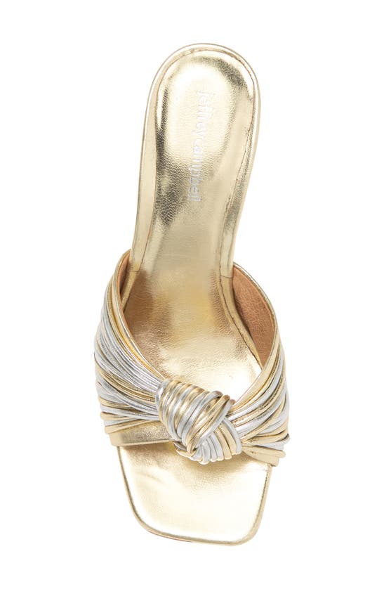 Shop Jeffrey Campbell Melonger Slide Sandal In Silver Gold