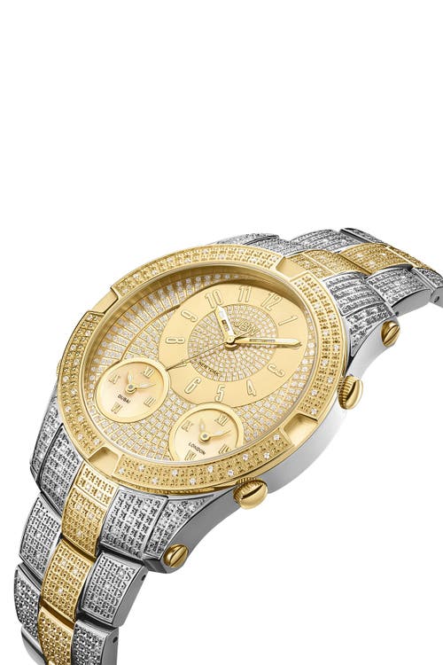 Jbw Men's Jet Setter Iii Diamond (1 Ct.t.w.) Stainless Steel Watch In Two-tone