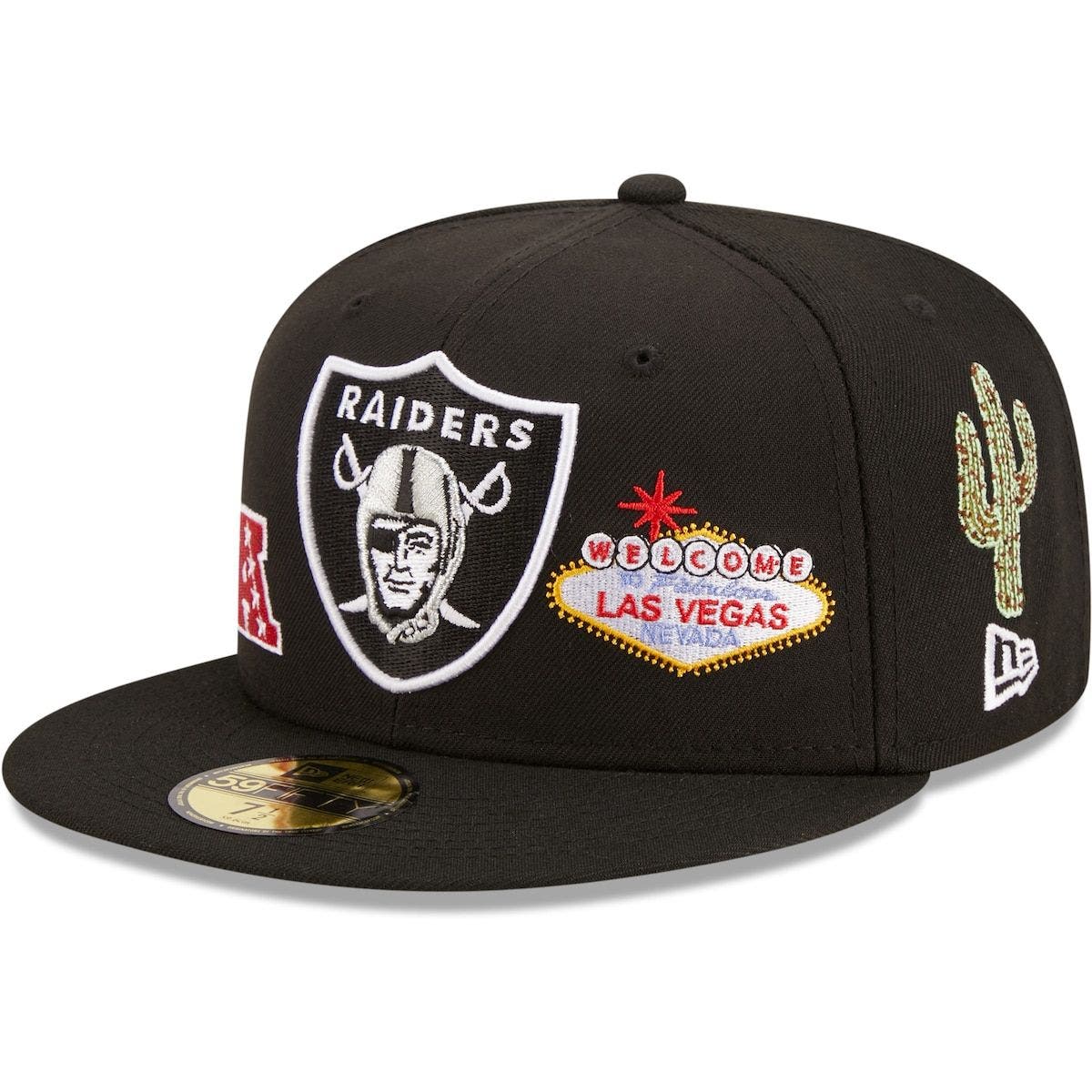 Las Vegas Raiders New Era Omaha 59FIFTY Fitted Hat - Black