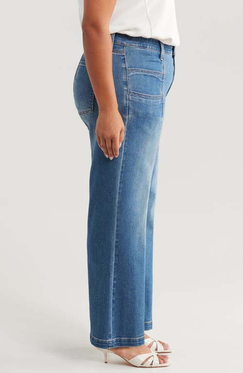 Shop Kut From The Kloth Meg Seamed Patch Pocket High Waist Wide Leg Jeans In Exceeded