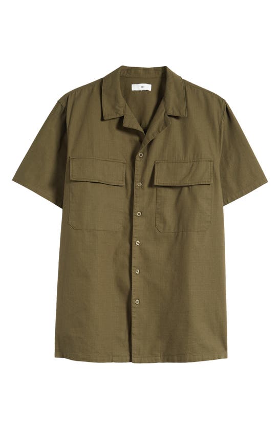 Shop Bp. Utility Camp Shirt In Olive Night