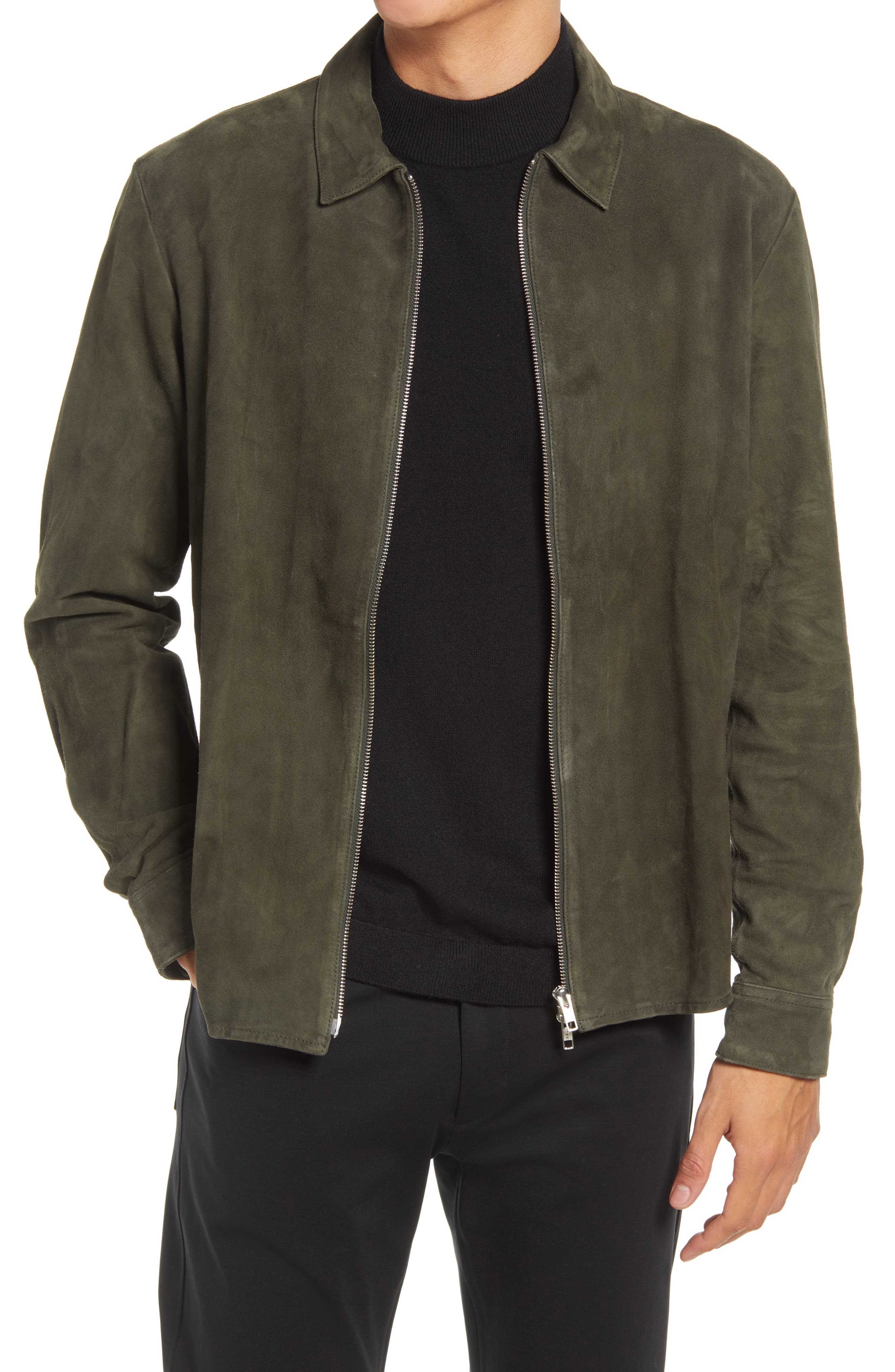 mens suede jacket grey
