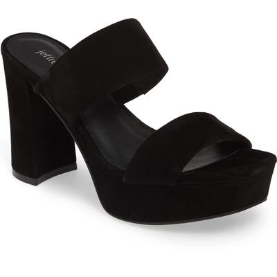 Jeffrey Campbell Adriana-2 Platform Slide Sandal, Black
