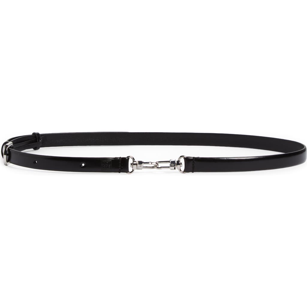 Totême Toteme Croc Embossed Leather Belt In Black