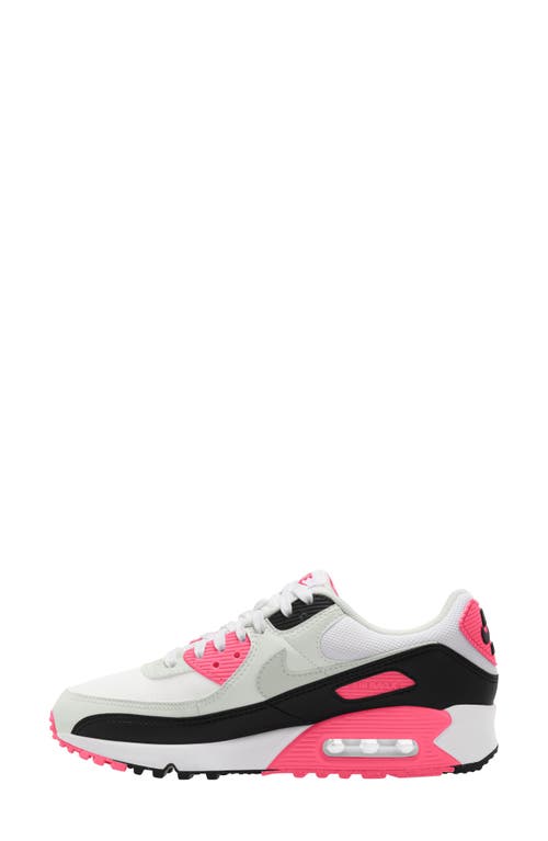 Shop Nike Air Max 90 Sneaker In White/silver/pink