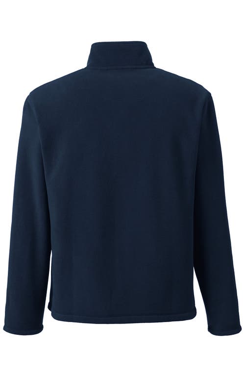 Shop Lands' End Full-zip Mid-weight Fleece Jacket In Classic Navy