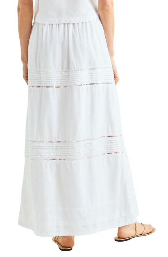 Shop Splendid Callan Ladder Trim Button Front Midi Skirt In White
