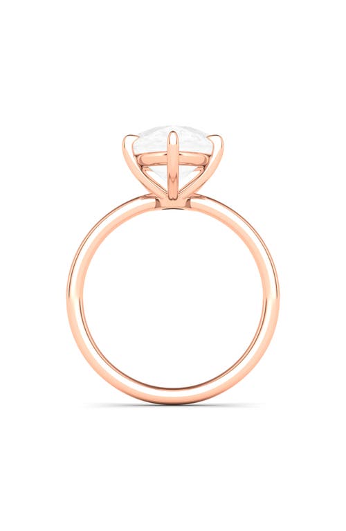 Hautecarat Pear Cut Lab Grown Diamond Ring In 2.00 Ctw 18k Rose Gold