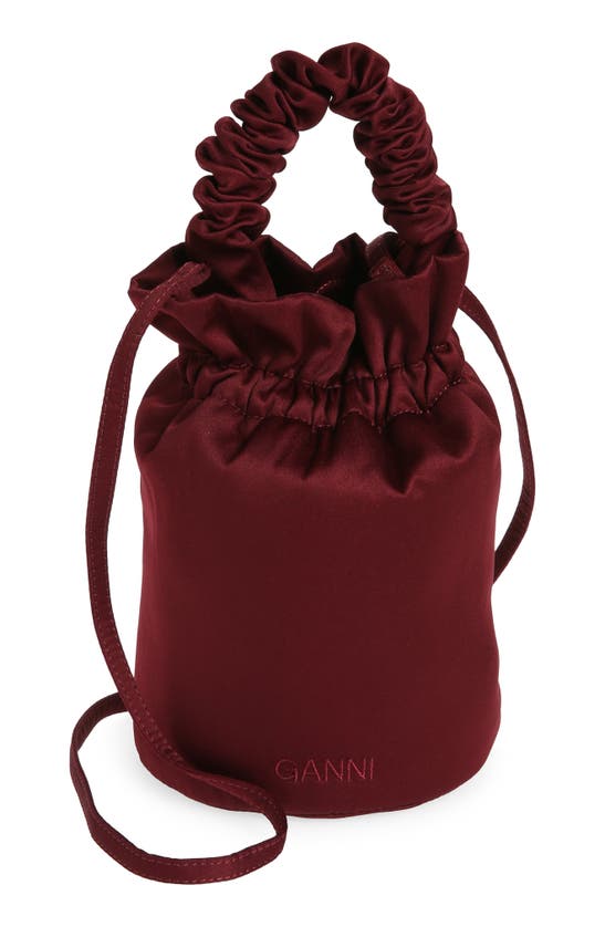 GANNI RUCHED TOP HANDLE BAG