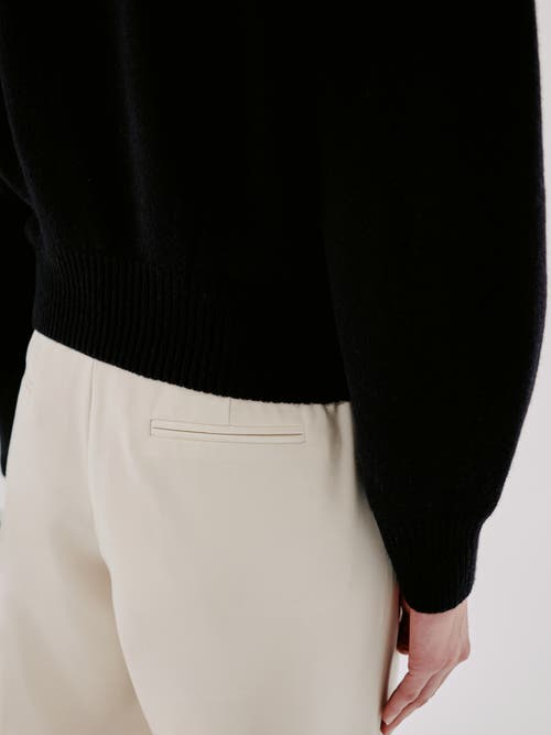 Another Tomorrow Cashmere Knit Sweatshirt In Black