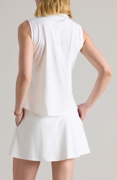 Shop Rhone Course To Court Sleeveless Polo In Snow White