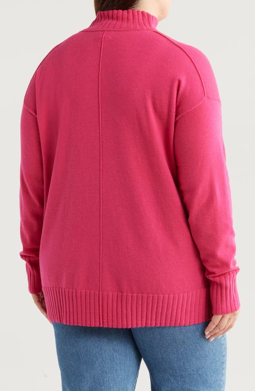 Shop Caslonr Caslon(r) Mock Neck Tunic Sweater In Pink Electric