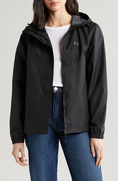 Vancouver Hooded Rain Jacket in Black