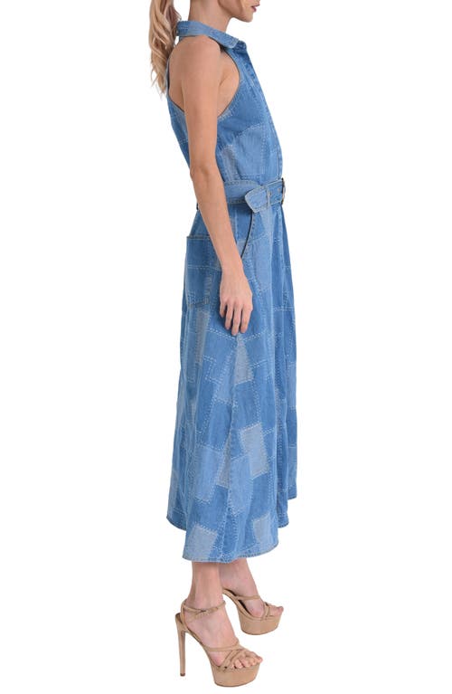 Ciebon Dixie Belted Sleeveless Maxi Dress In Blue