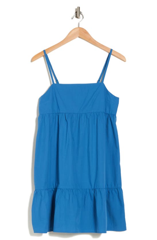 Shop Abound Tiered Cotton Babydoll Dress In Blue Water