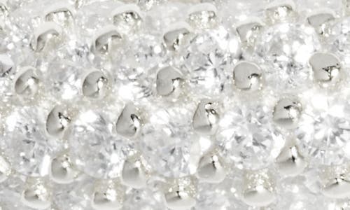 Shymi Pavé Ear Cuff In Silver/white